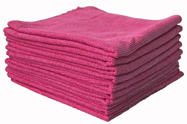 CHIFFON MICROFIBRES 40x40CM - ROSE - 10 PIECES