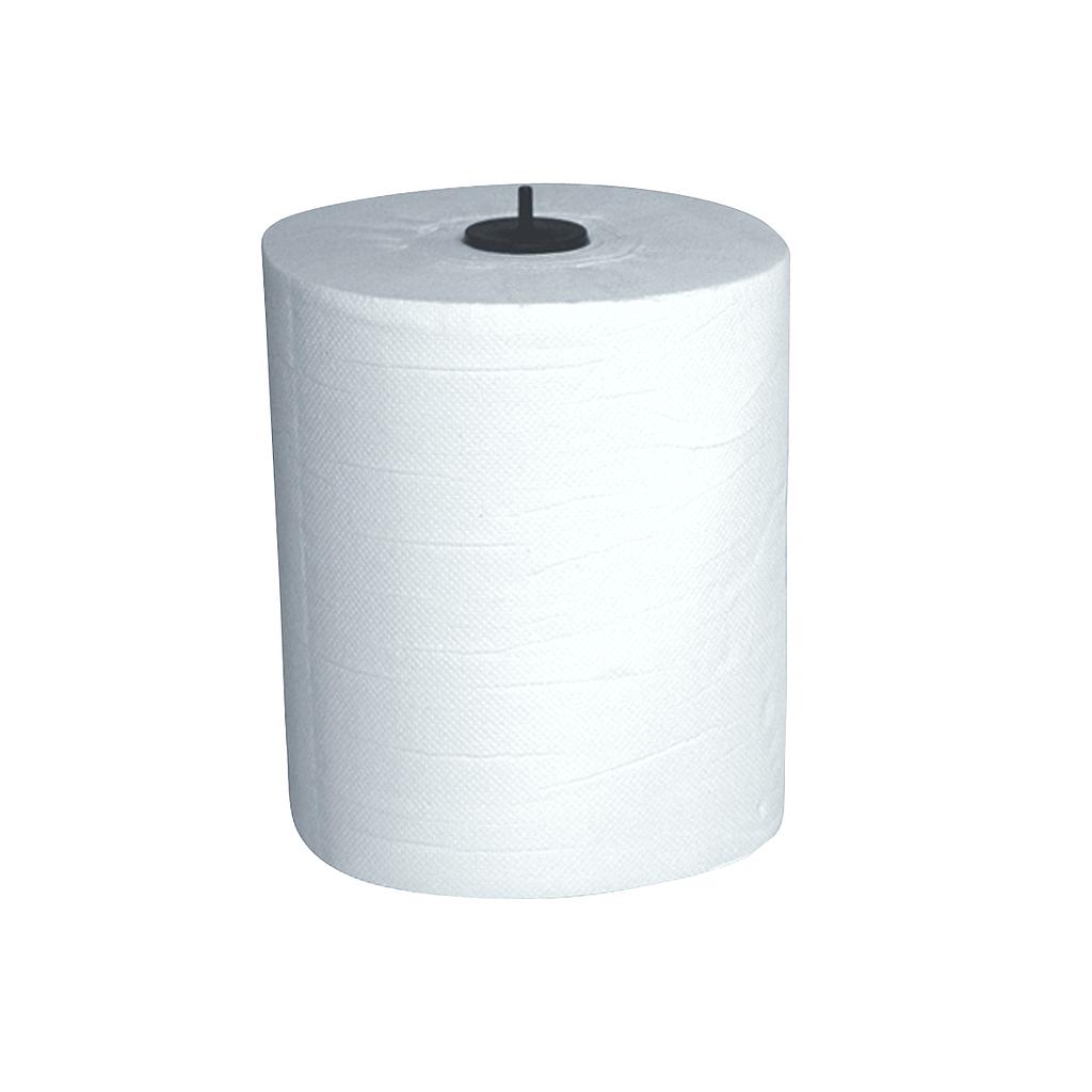 MTS - Rouleau Essuie-Mains Euro Matic Blanc cellulose - 2 plis - 150Mx21cm - 6 pces