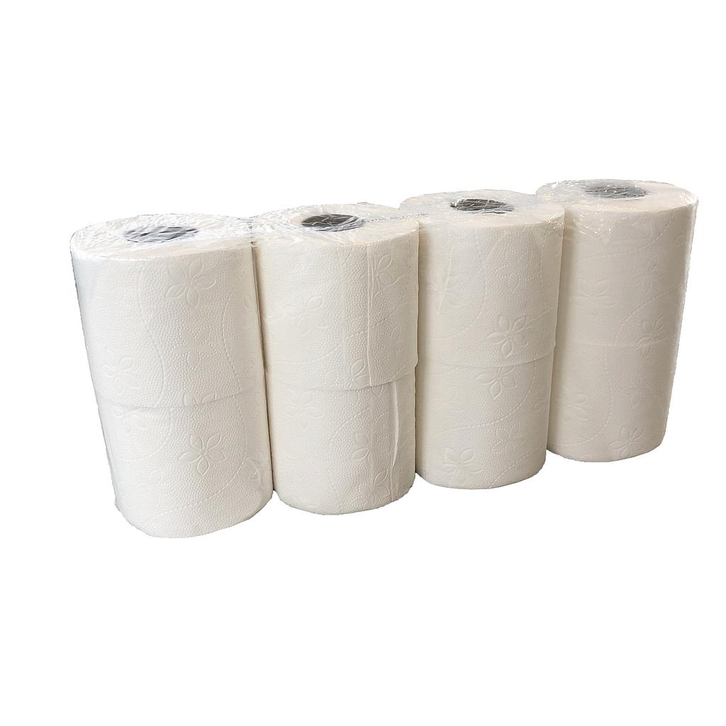 MTS - Papier toilette CELLULOSE 3-plis 27,5Mx9,5cm - 250 feuilles - 7x8 Rouleaux