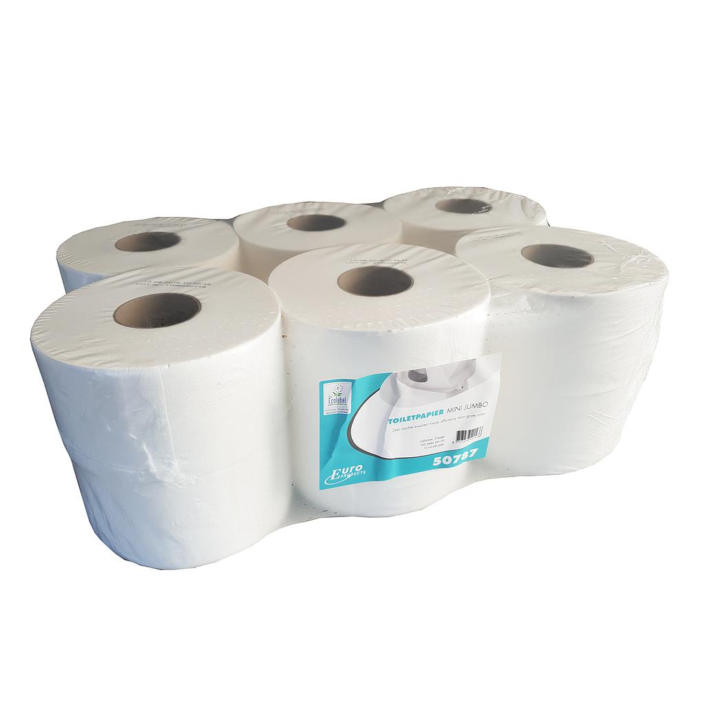 OUT OF STOCK ! MTS - papier de toilette mini jumbo blanc 2 plis 150Mx9,2cm 12 rol