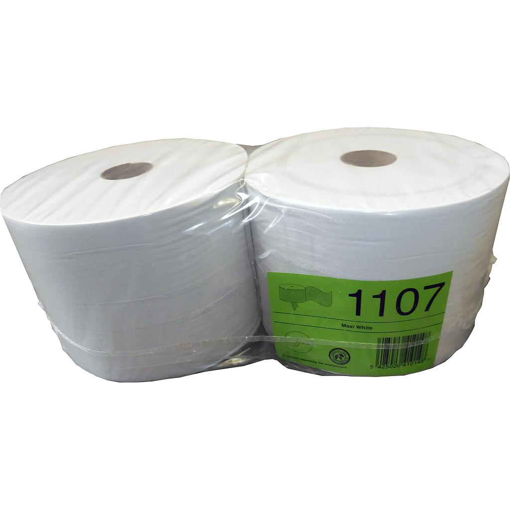 Rouleau industriel blanc 2 plis - 550Mx24cm - 2 pces