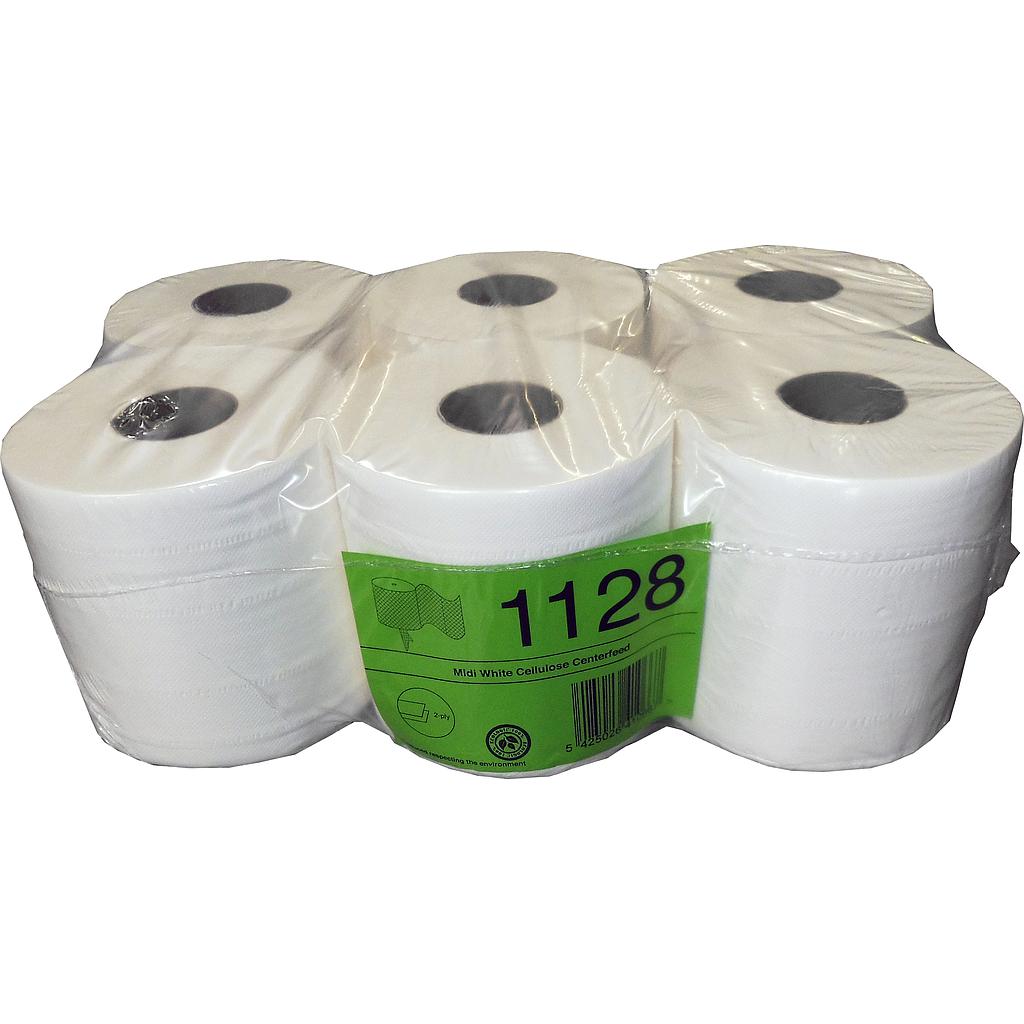 Bobines Midi Cellulose perforé 2-plis 160M x 20 cm - 6 pièces