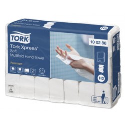 Tork Xpress® Essuie-mains Multifold Doux 2 plis XL Blanc H2 Premium 21 x 110