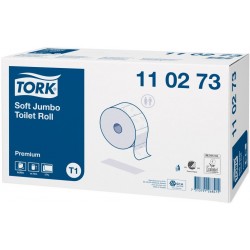 Tork Papier Toilette Jumbo Doux 2 plis Blanc 360M T1 Premium 6 pces