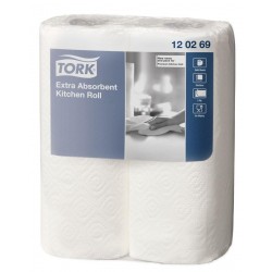 Tork Rouleau Essuie-tout ménager Extra Absorbant 2 plis Blanc  12x2 rol