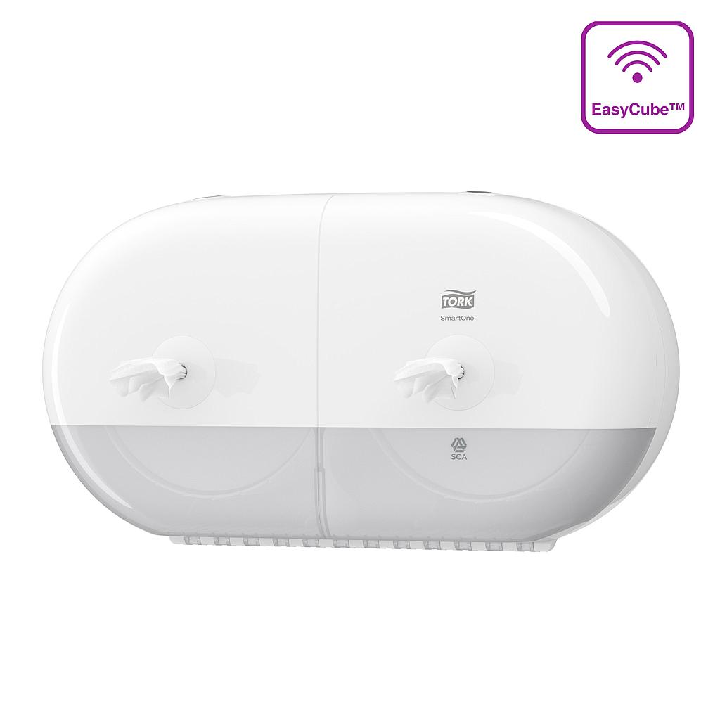 Tork SmartOne® Distr Mini Twin pour Papier Toilette Rouleau, Plastique Blanc T9-1 pce